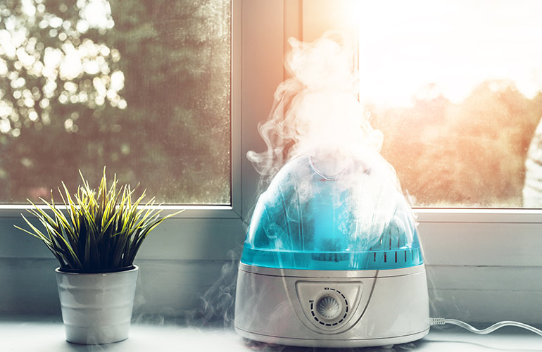 Use a humidifier at night