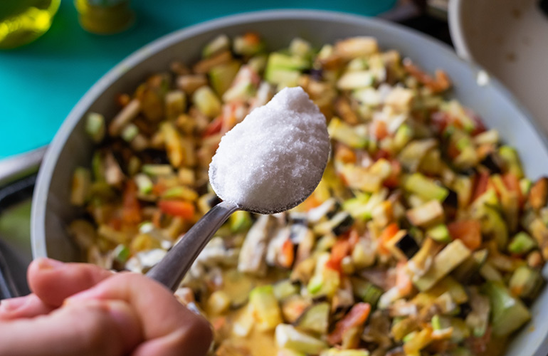 Oversalting food