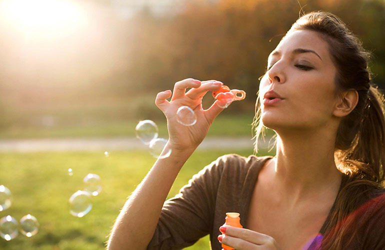 Blow some bubbles