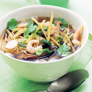 Eating soup