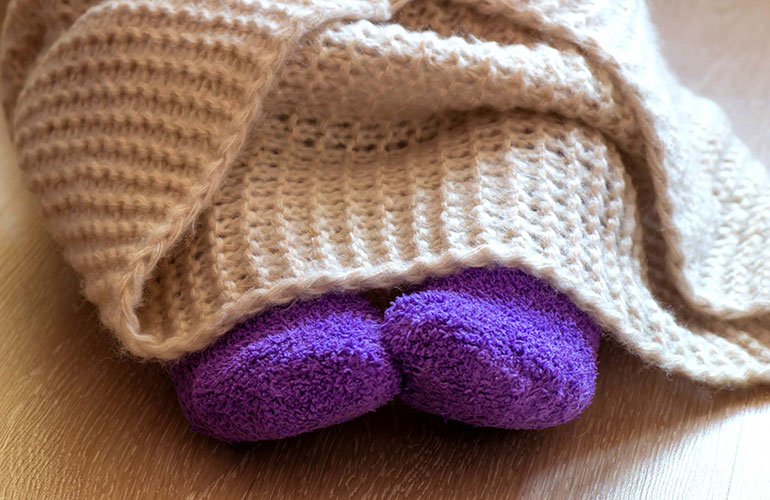 Cuddle up with a weighted blanket
