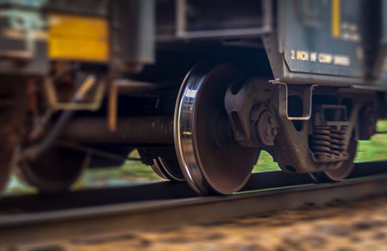 Trapped under a train