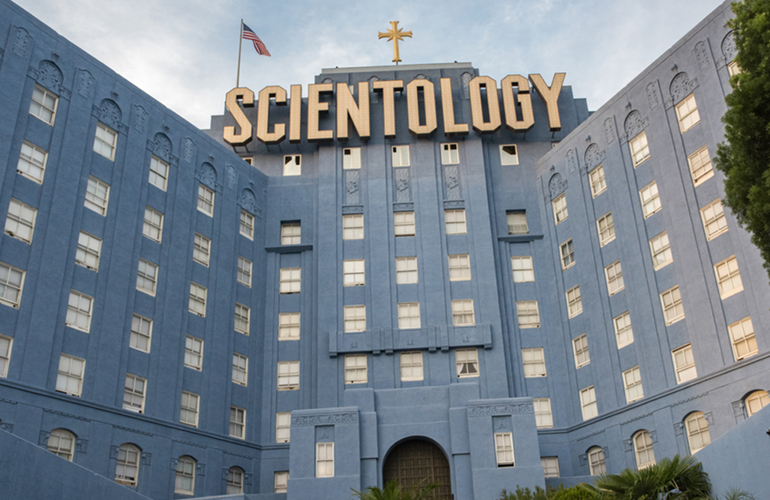 What’s ironic about the Church of Scientology?