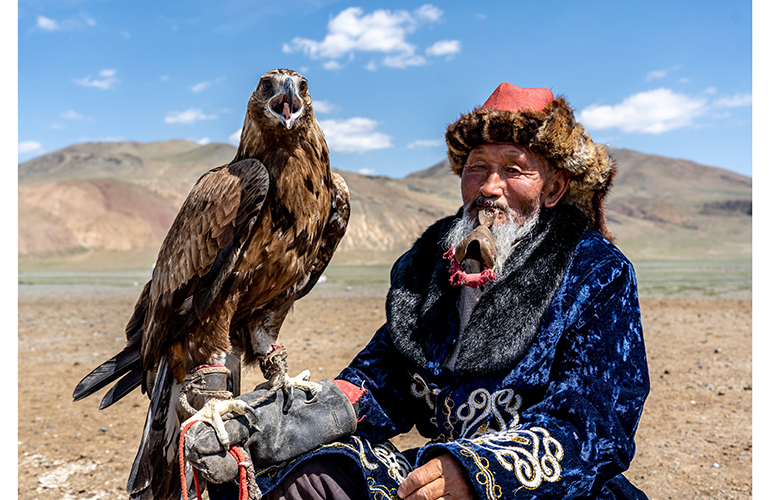 A man and his eagle
