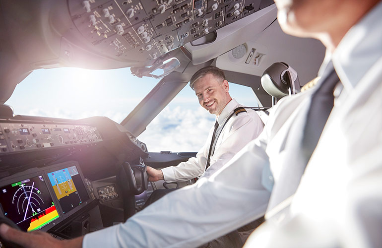 Who is in charge on the plane?