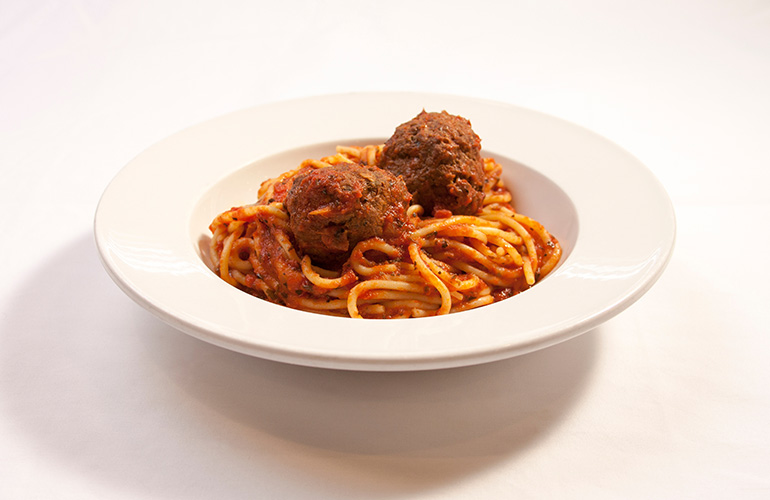 Tinned spaghetti and meatballs