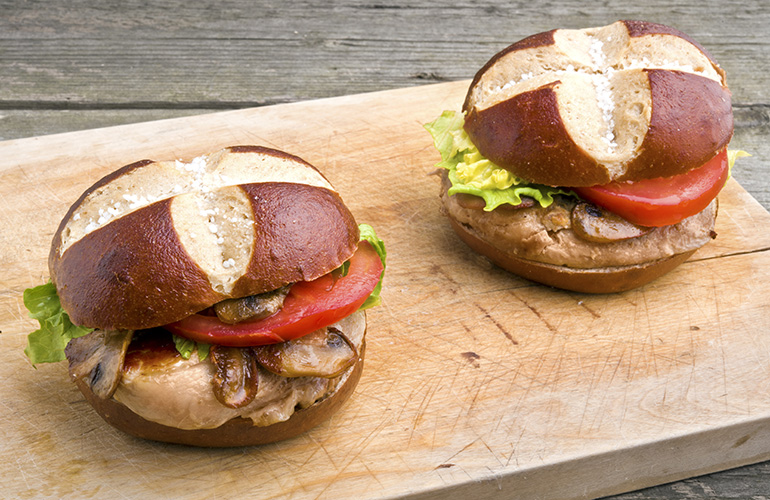 Pretzel sandwiches