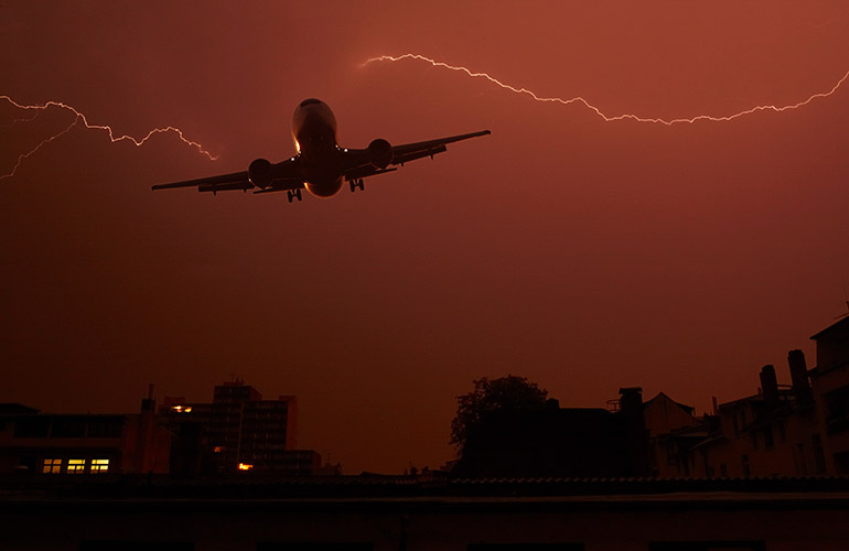 Is flying in lightning safe?