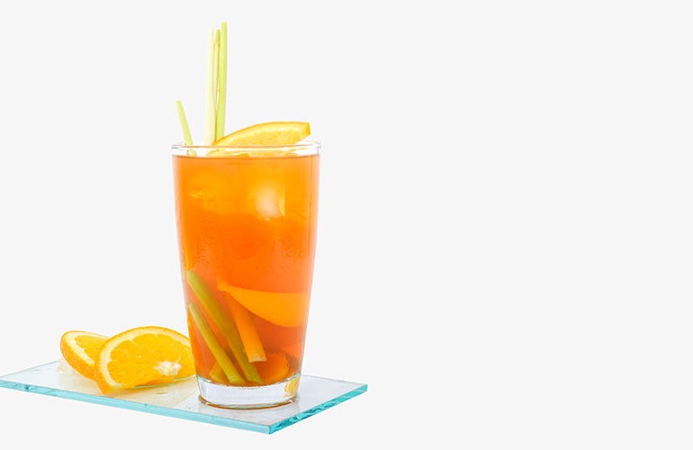 Bottled peach tea