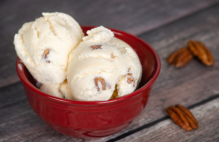 Butter pecan ice cream