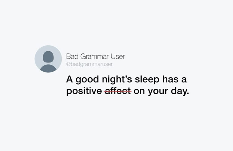 Affect vs effect