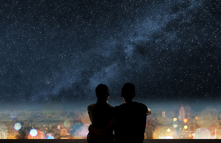 Romantic idea #4: Sit under the stars