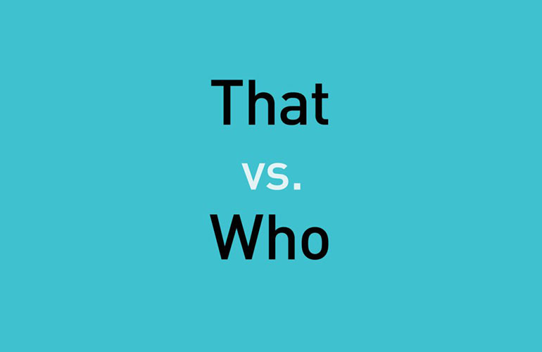 That vs who