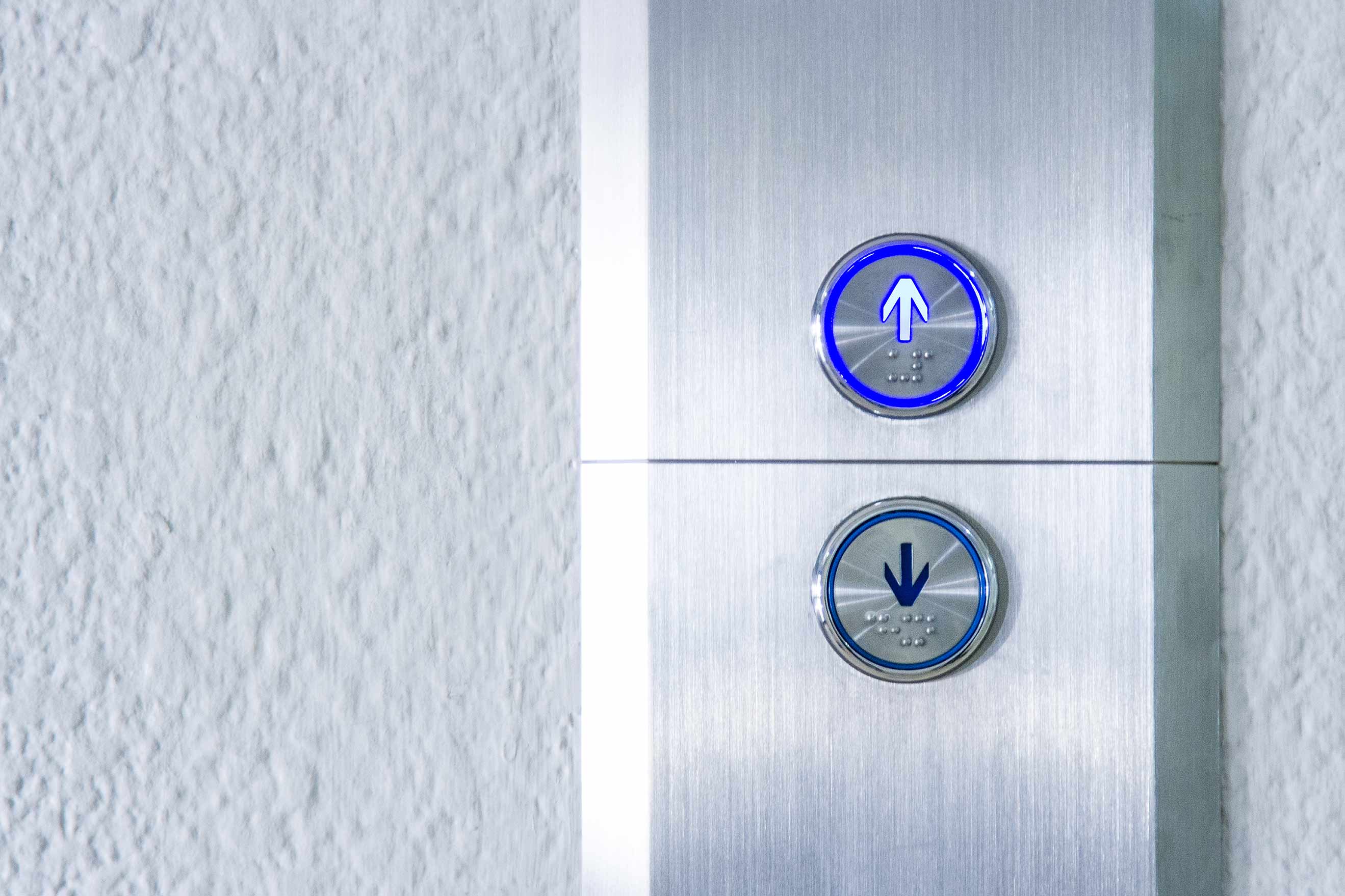 Pressing elevator buttons with your knuckle