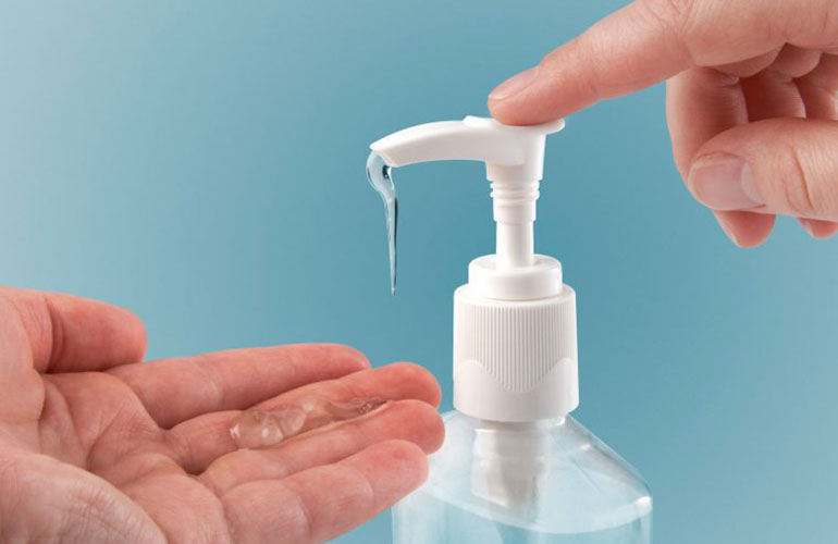 You skip the soap and use hand sanitiser instead
