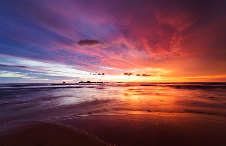 Setting sun