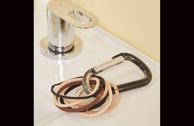 Hair tie carabiner