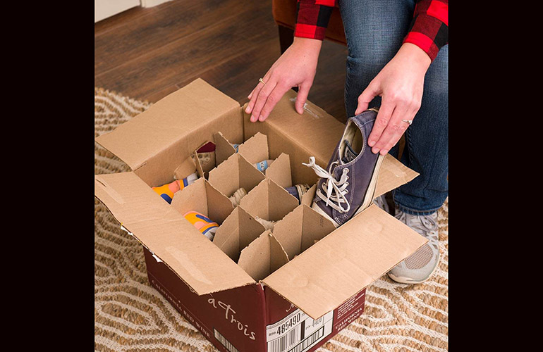 Wine box shoe storage