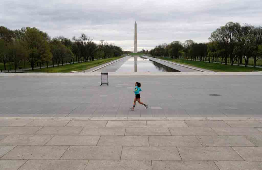 Lone jogger