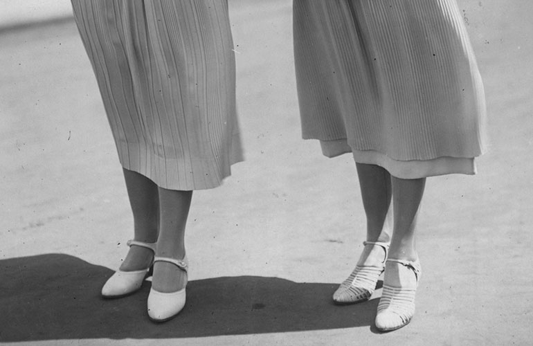 Skirts went up and shoes came out
