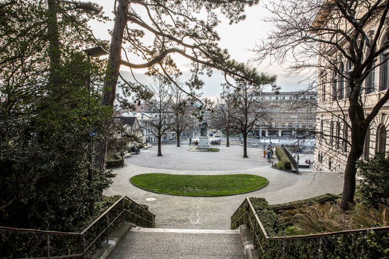 A peaceful park in Lausanne, Switzerland