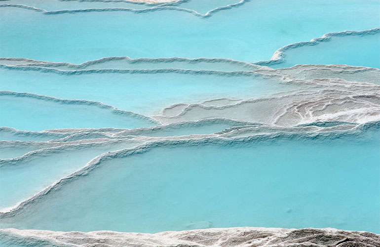Travertine terraces