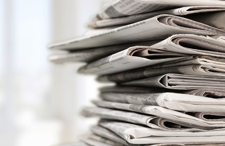 Crumpled newspaper and charcoal