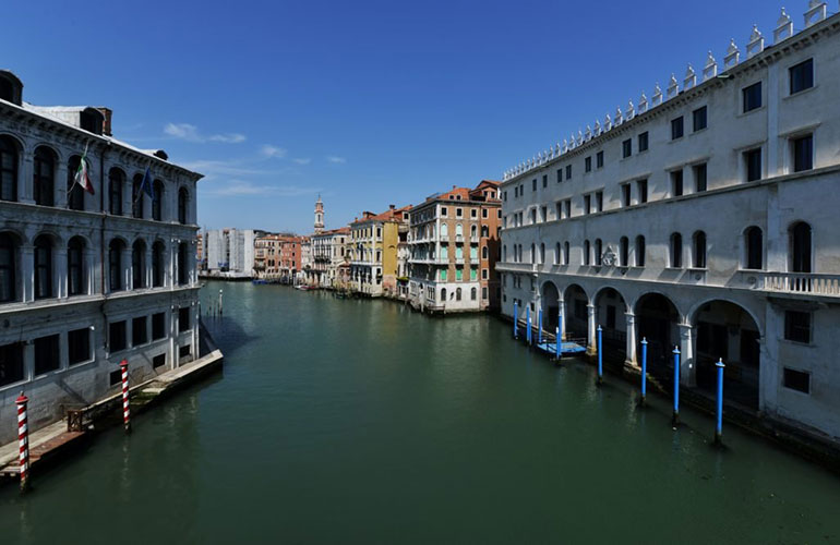 Less trafficked canals in Venice