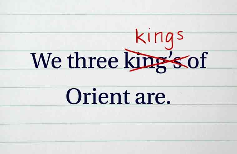 Don't use apostrophes for plurals
