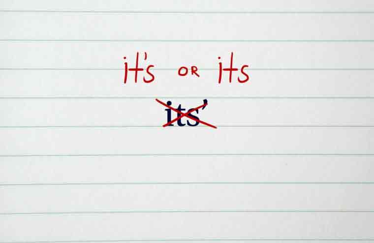 Don't confuse its and it's