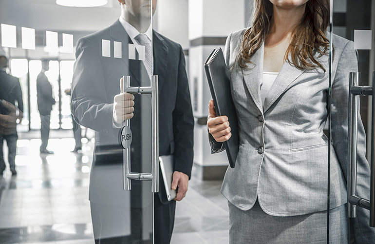 A man must hold the door for a woman