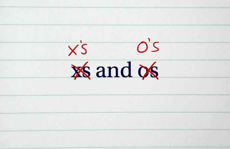 Do use apostrophes with certain plurals