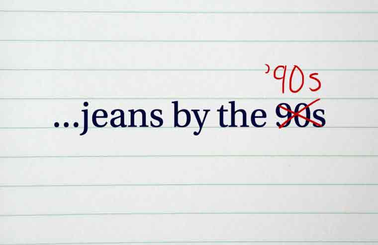 Do use apostrophes with certain numbers