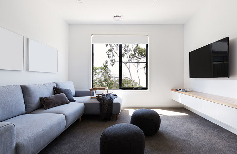 Pale colours can help make a small room feel bigger