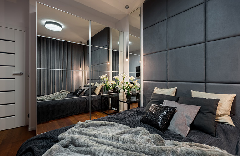 Create the illusion of space with mirrors