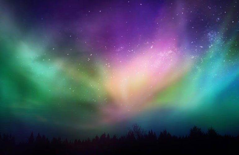 Those purple lights in Canada