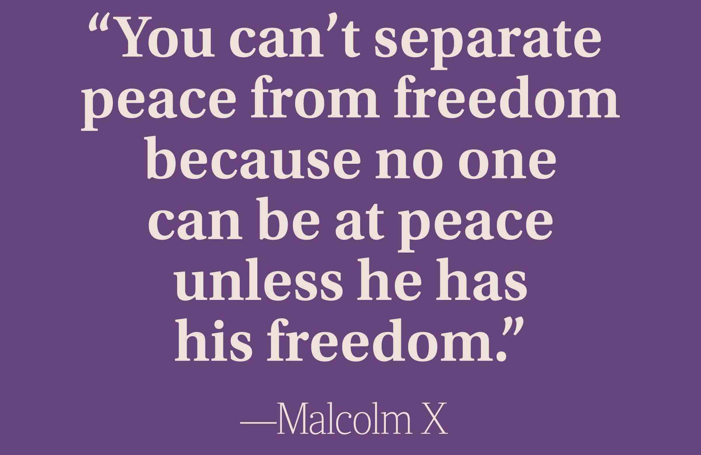 Peace and freedom