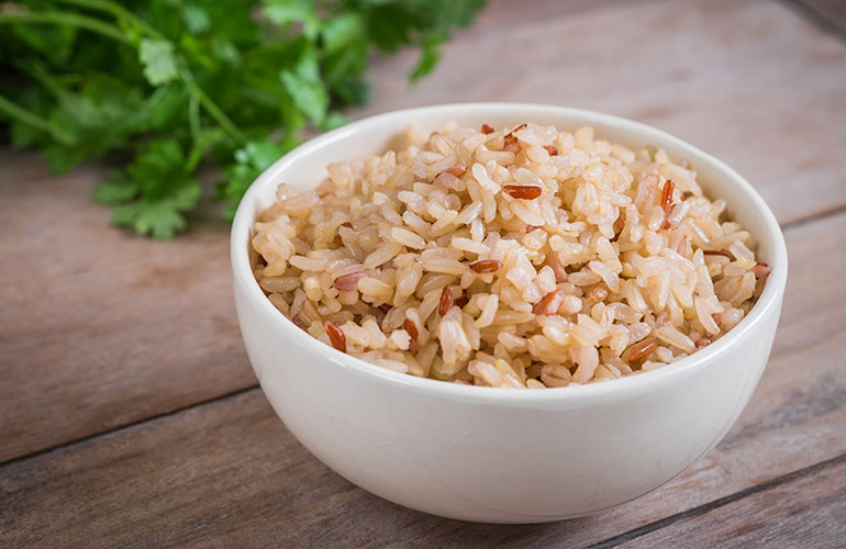 Enjoy a bowl of sweetened brown rice