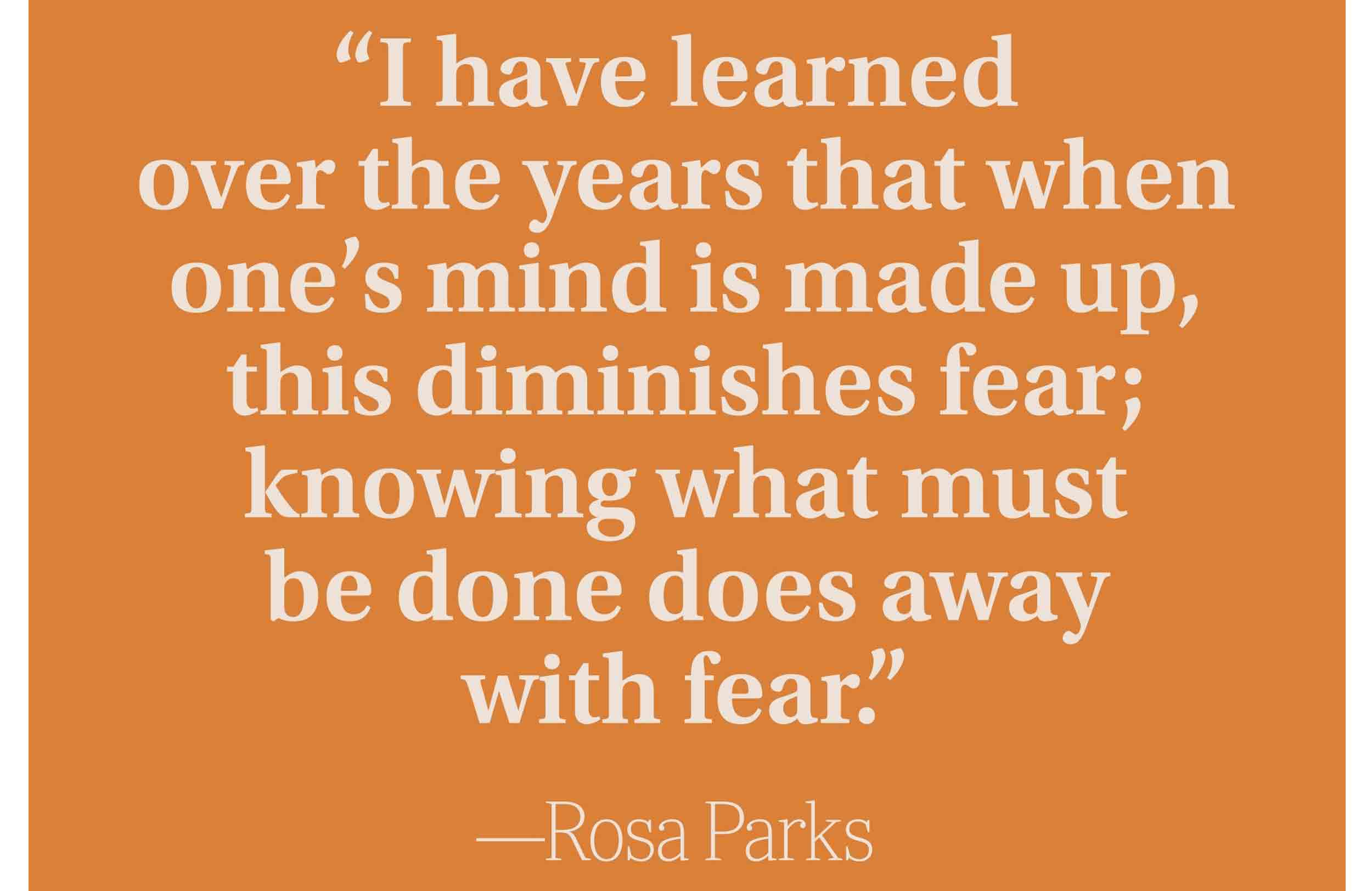 Diminishing fear
