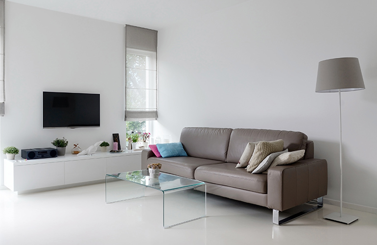 Opt for clear furniture in a small space