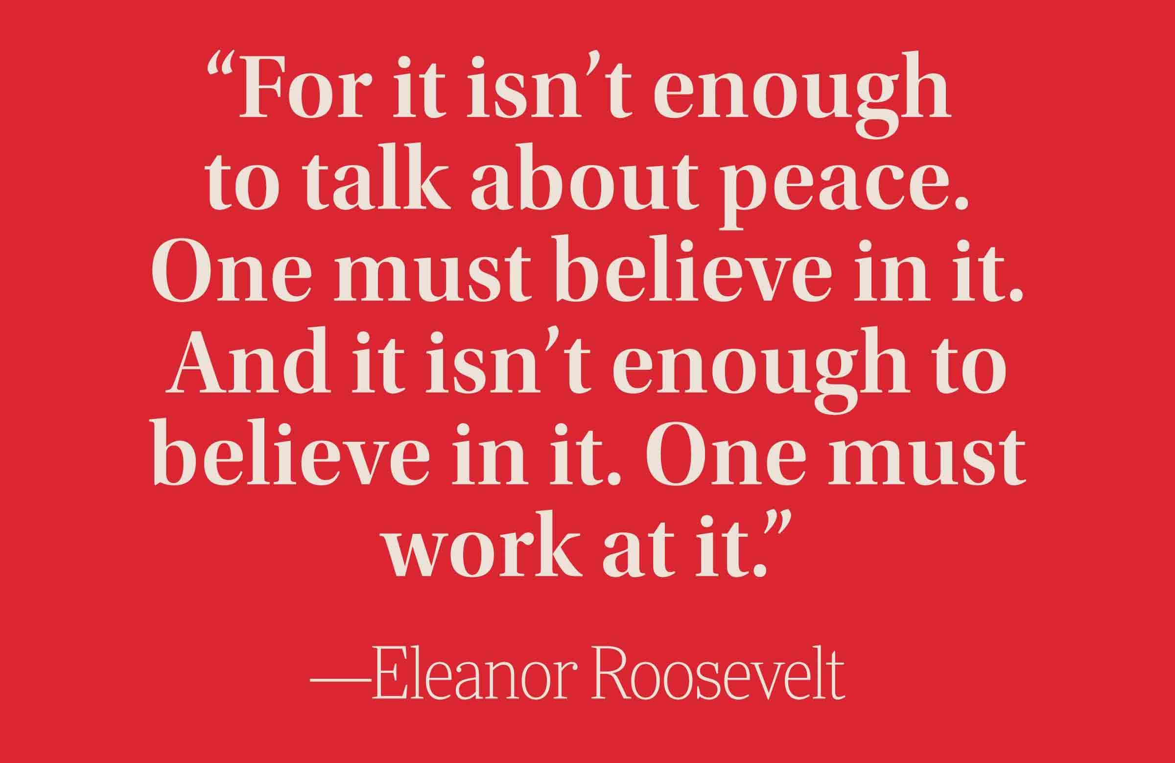 Work at peace