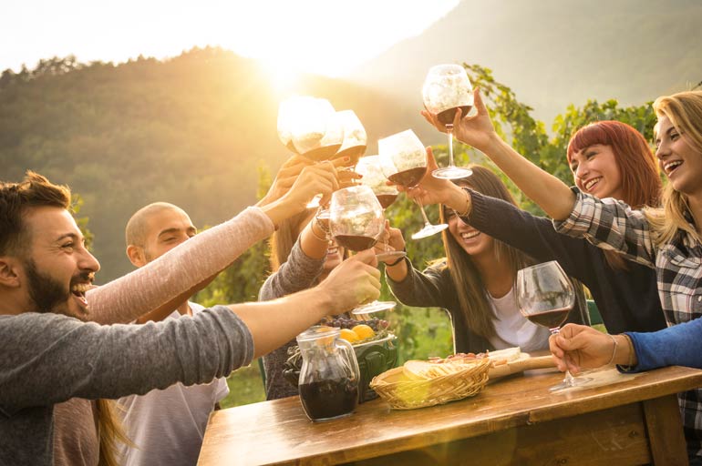 Drinking to your own toast