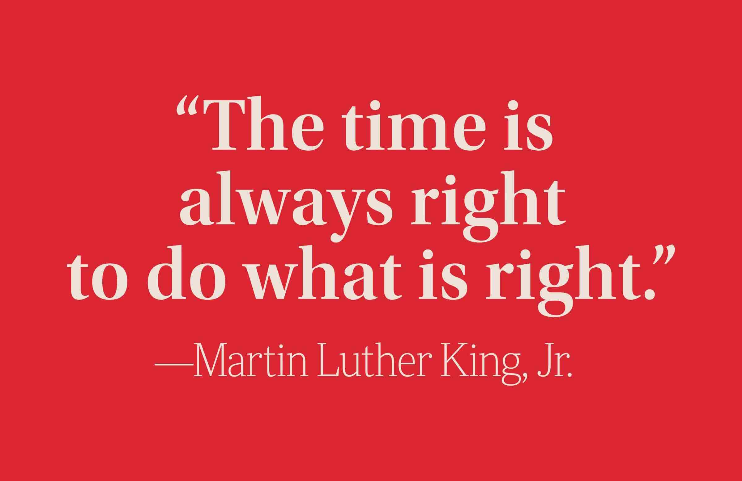 The right time