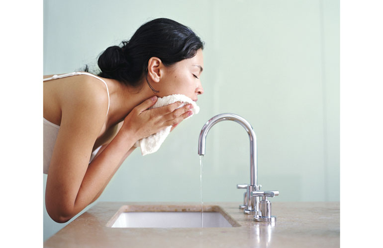 You use a washcloth to wash your face