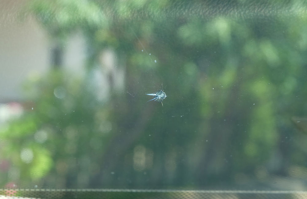 Stop a windshield chip from spreading