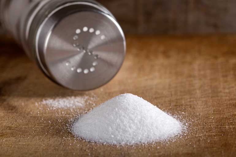 Paint shaker holes to restrict salt