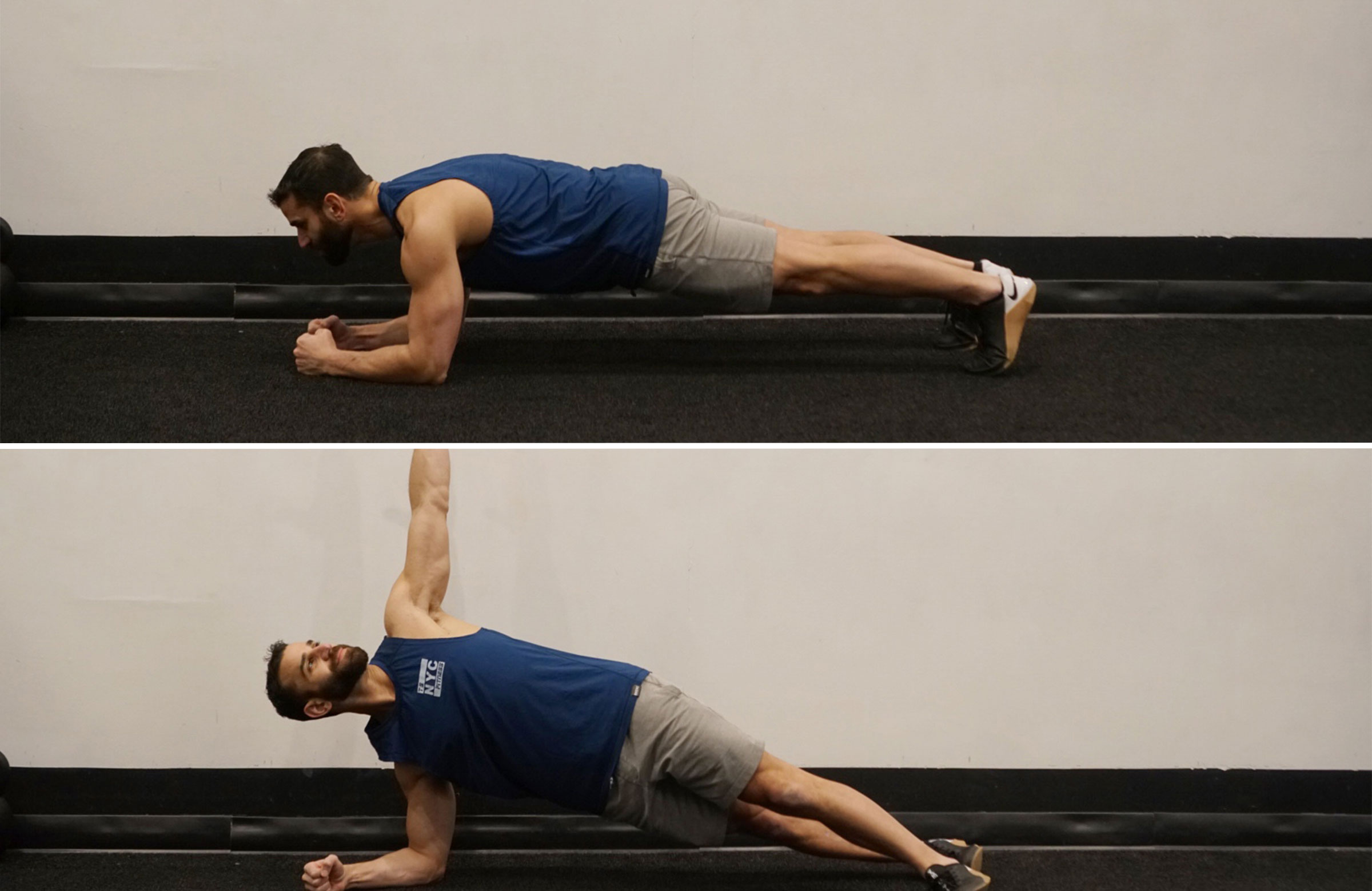 Low Plank With Rotation