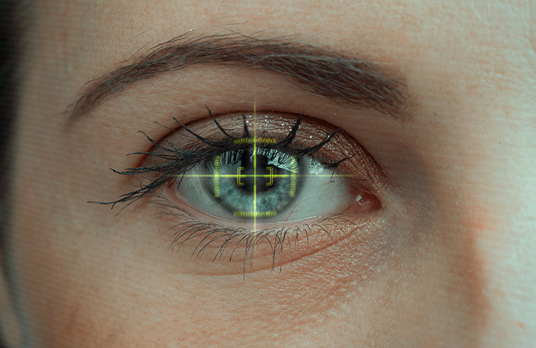 When having your vision tested, relax and blink often