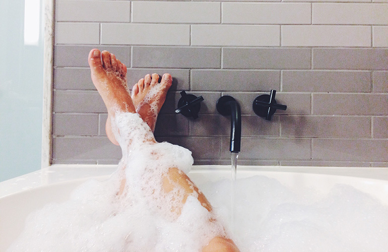 Take a bubble bath