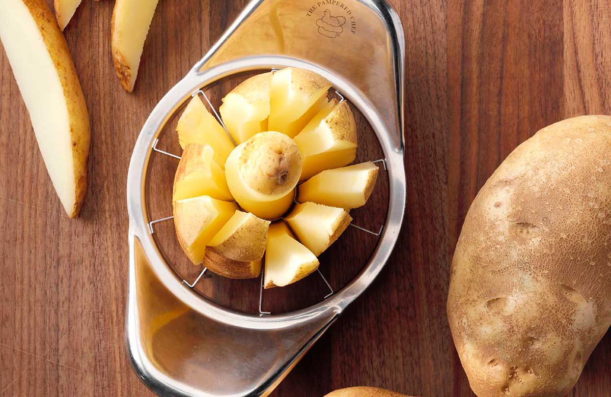 Slice potato wedges